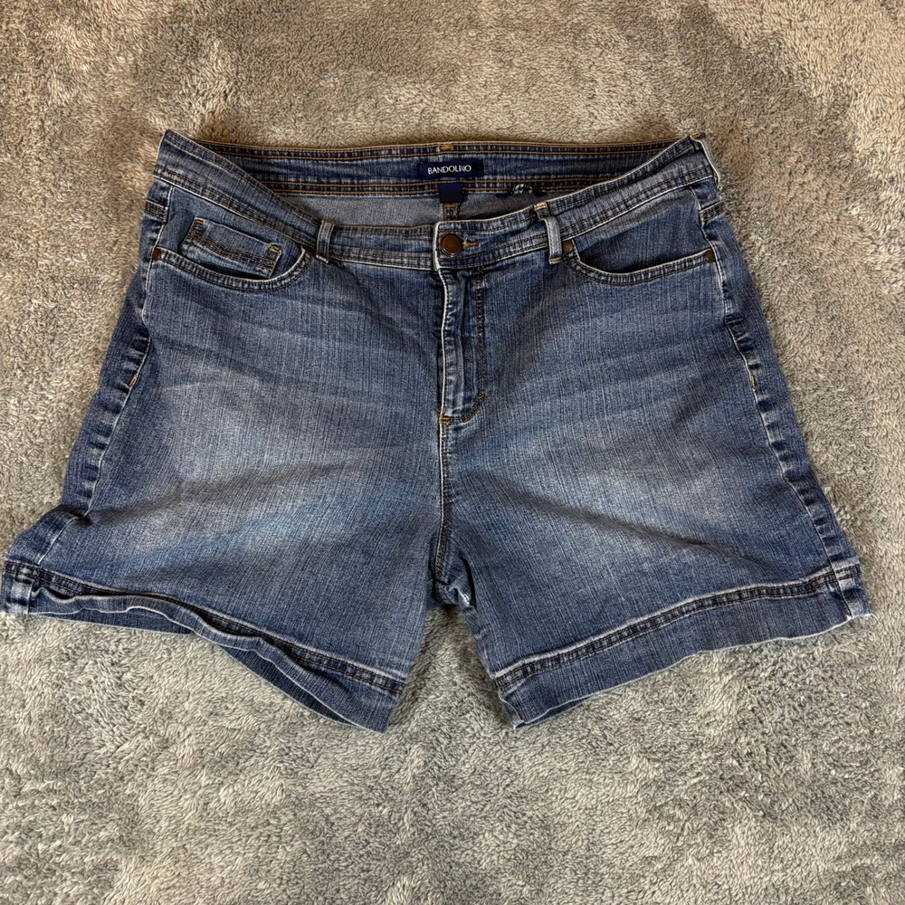 Bandolino Amalia Womens Denim Shorts Size 16 Medium Wash Blue Casual Jean Shorts